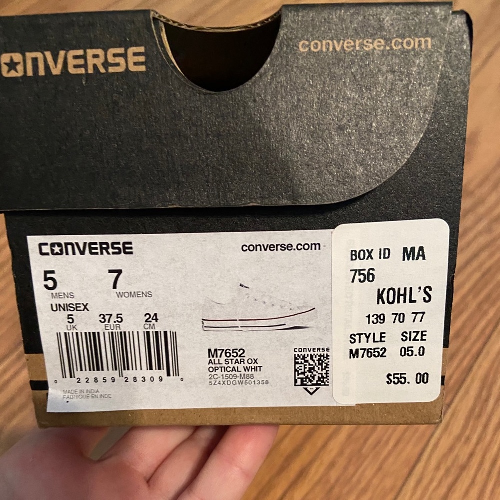 Low White Converse